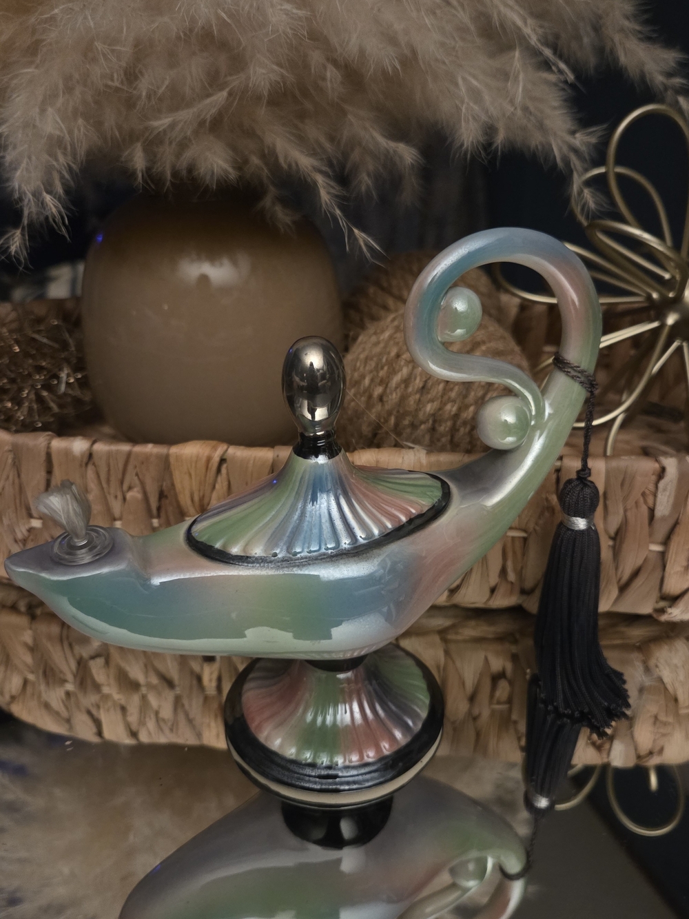 Genie Lamp Vintage 2001 MARTY Iridescent Genie Oil Lamp Decor - Picture 8 of 13